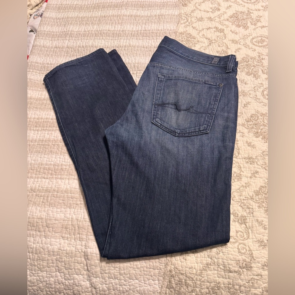 7 For All Mankind Men’s Classic Blue Denim Jeans